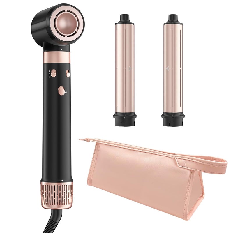 MESCOMB Dual Voltage 3 in 1 Hot Hair Styler – High-Speed Hair Dryer with Air Styler with Long Barrel Air Styler, European Hair Tools Styling, Fast Drying and Quick Styling, Travel Case,Gifts for Women - Image 1